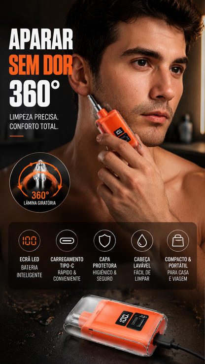 ✂️ 50% DE DESCONTO – Aparador Recarregável para Pelos do Nariz e Orelhas | Corra e garanta o seu, preciso & indolor 🚀🔥