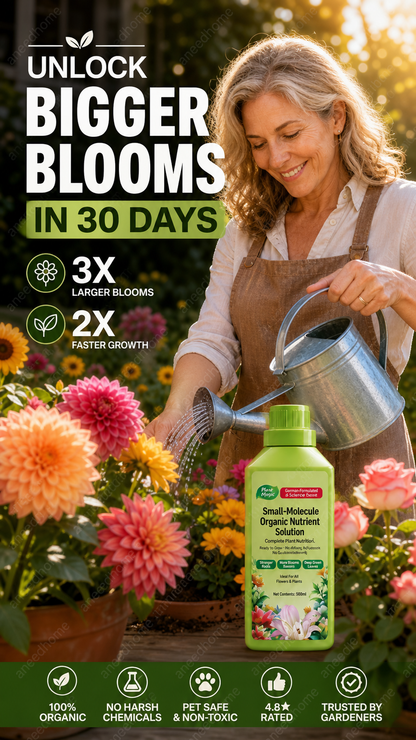 🌱 50% DE DESCONTO – Solução Nutriente Orgânica para Plantas | Promove crescimento, suave para mudas & absorção rápida