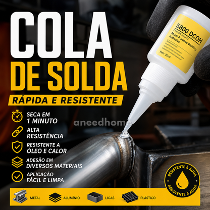 🛠️ 50% DE DESCONTO – Adesivo de Solda Multiuso de Secagem Rápida | Alta resistência para metal, plástico & madeira, sem ferramentas ✨