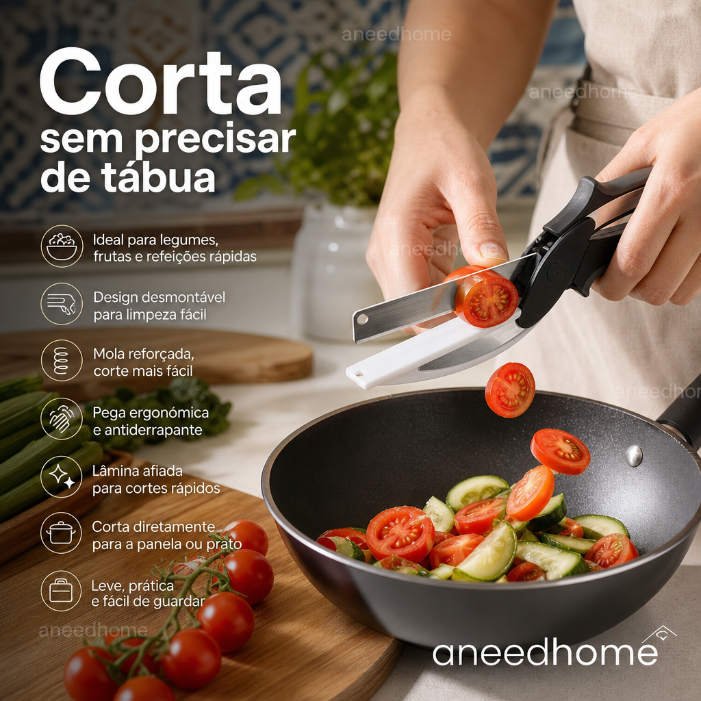 ✂️ Tesoura de cozinha multifuncional e resistente – Corta, recorta, esmaga – Uma única ferramenta para tudo! 🦴🔪