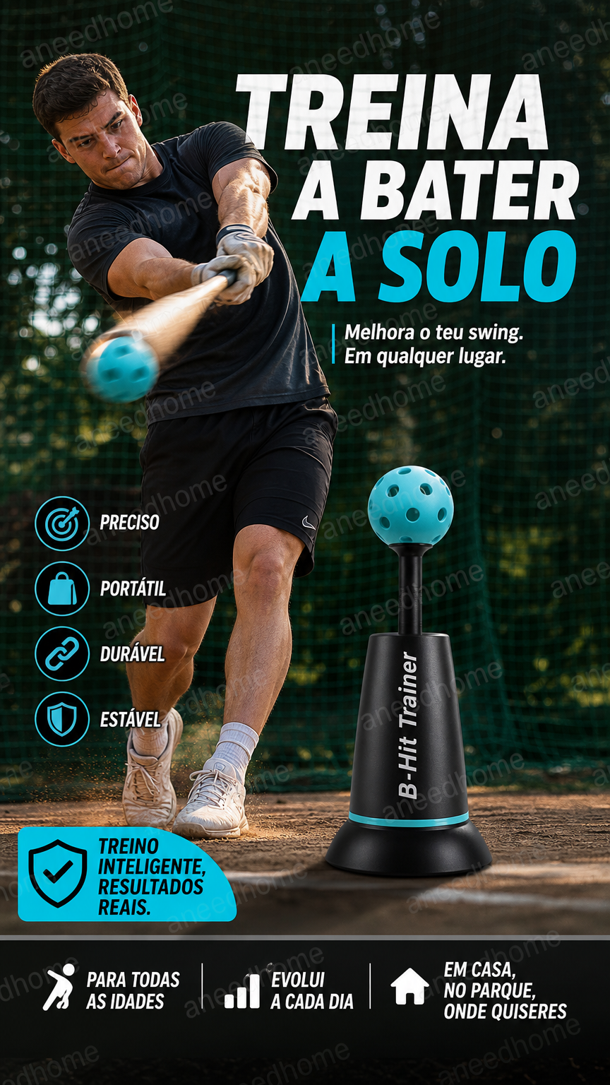 ⚾ 50% DE DESCONTO – Treinador de Ajustável para Rebatidas de Basebol | A ferramenta definitiva para treino, ajustável & eficaz