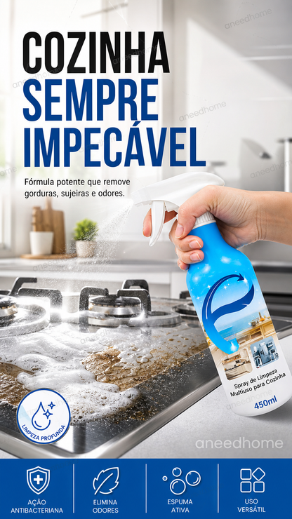 🧼 50% DE DESCONTO – Spray Multissuperfícies para Cozinha | Remove gordura teimosa em segundos, eficaz & poderoso ✨🍳