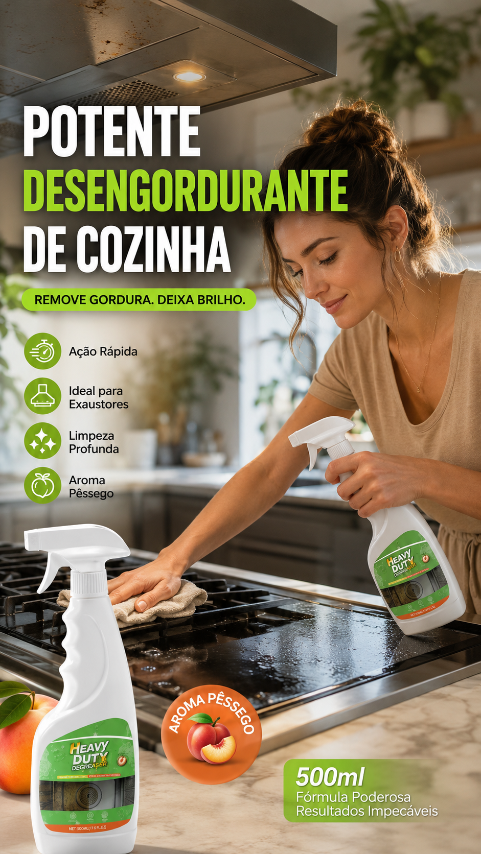 🧼 50% DE DESCONTO – Spray Desengordurante para Cozinha | Ação potente, remove gordura pesada & fácil aplicação 🔥