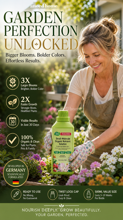 🌱 50% DE DESCONTO – Solução Nutriente Orgânica para Plantas | Promove crescimento, suave para mudas & absorção rápida