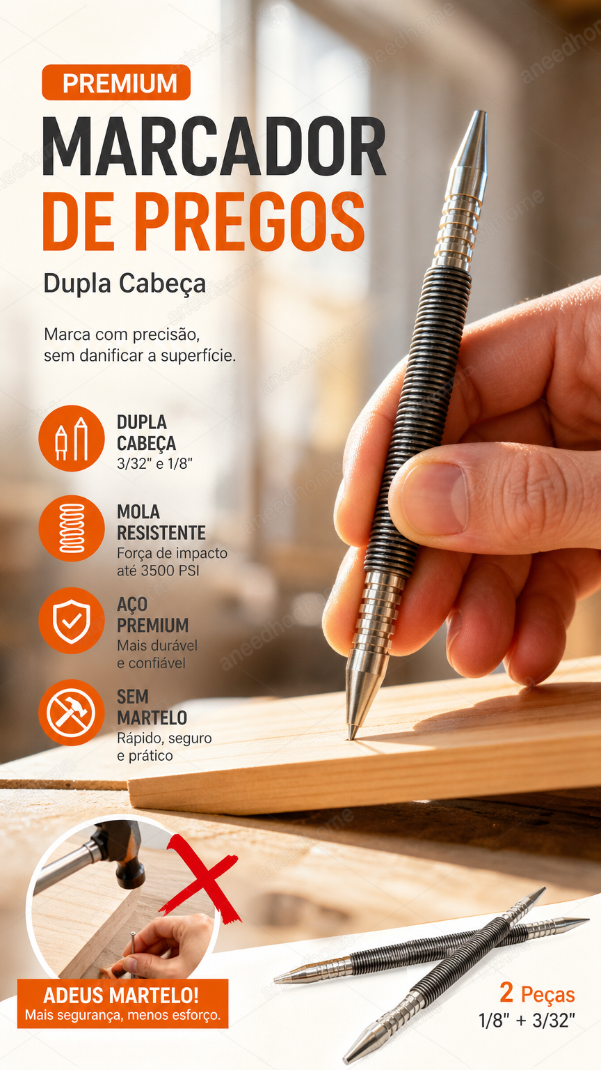 🔨 50% DE DESCONTO – Prego Sem Martelo | Fixação sem danos, fácil instalação & adeus às marteladas