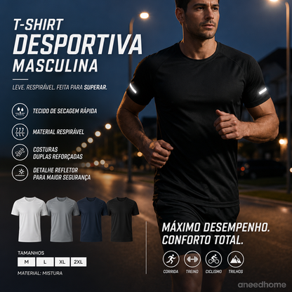👕 50% DE DESCONTO – Camisola de Secagem Rápida para Homem | Performance, confortável & ideal para desporto 🔥