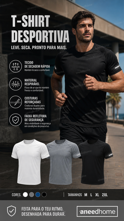 👕 50% DE DESCONTO – Camisola de Secagem Rápida para Homem | Performance, confortável & ideal para desporto 🔥