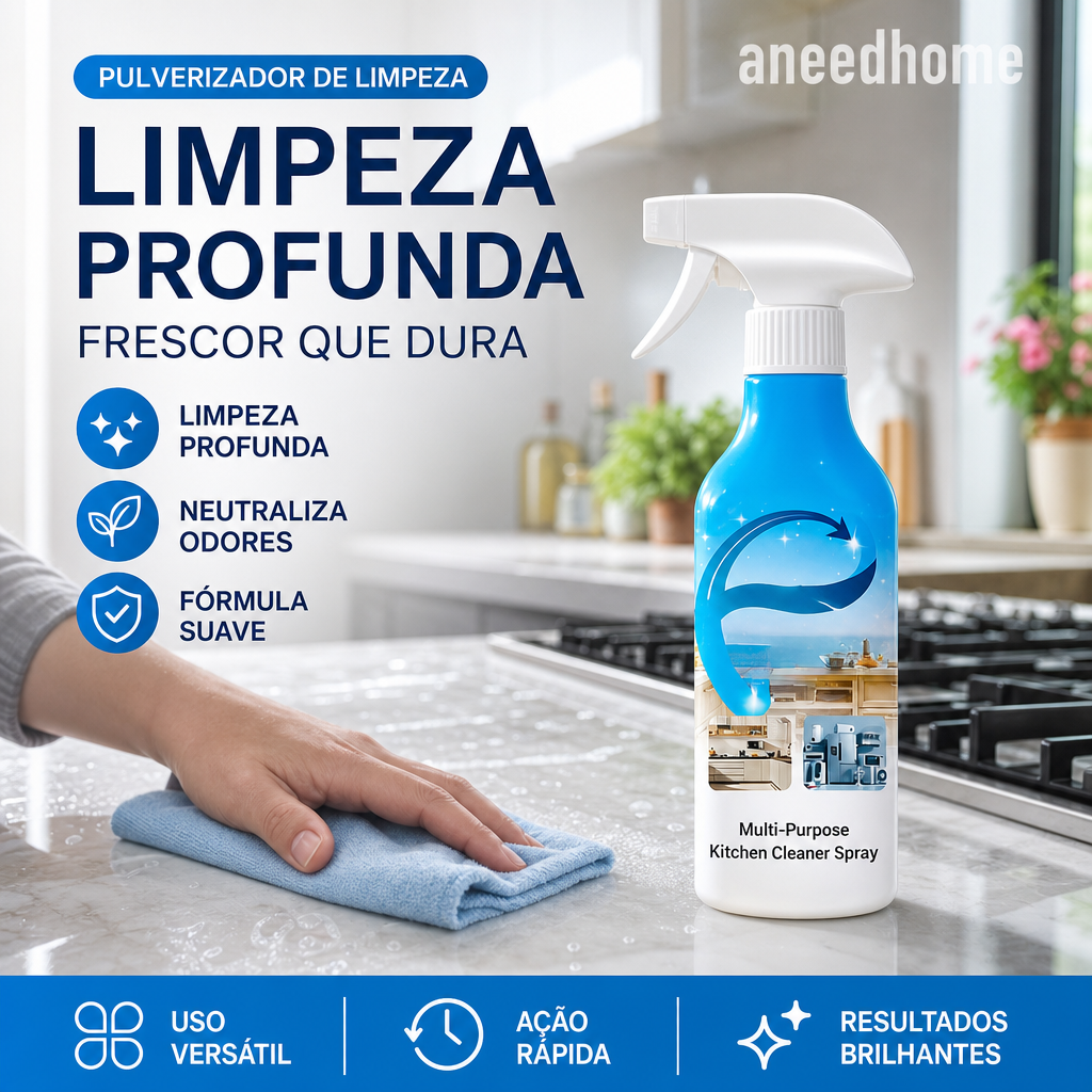 🧼 50% DE DESCONTO – Spray Multissuperfícies para Cozinha | Remove gordura teimosa em segundos, eficaz & poderoso ✨🍳