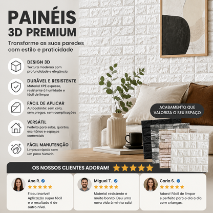 🎨 50% DE DESCONTO – Painel de Parede 3D Texturizado Autocolante | Fácil instalação, decoração rápida & transforma qualquer espaço 🏡