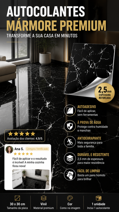 🧱 50% DE DESCONTO – Compre 3 Leve 1 Grátis ✨ Adesivo para Azulejos Autocolante Reforçado | À prova d'água, durável & ideal para cozinha e banheiro