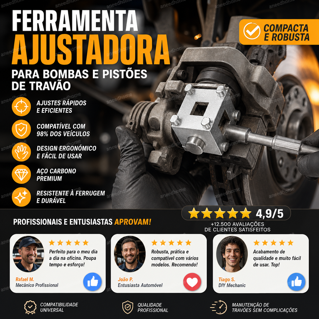 🚗 50% DE DESCONTO – Ferramenta para Pinça de Travão de Disco | Oficina em casa, precisa & durável 🔧
