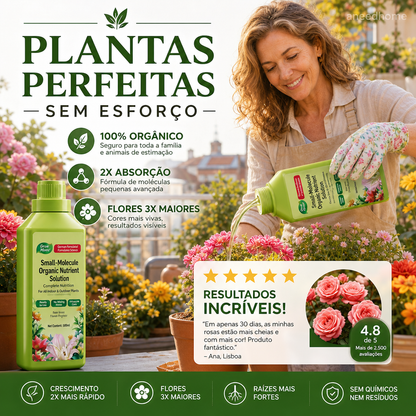 🌱 50% DE DESCONTO – Solução Nutriente Orgânica para Plantas | Promove crescimento, suave para mudas & absorção rápida
