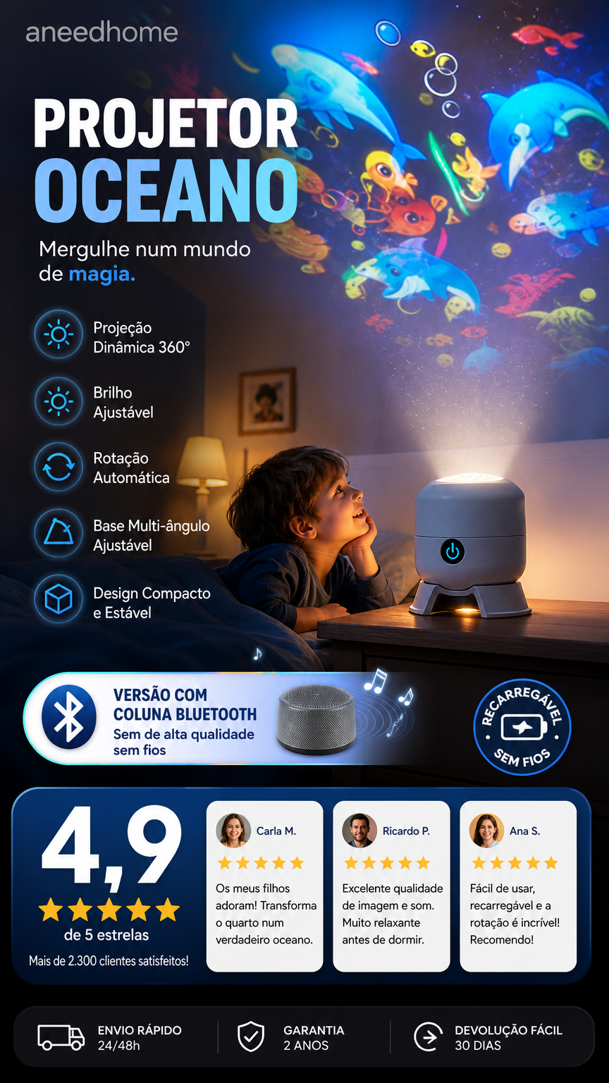 🎡 50% DE DESCONTO – Projetor LED Rotativo com Efeitos Dinâmicos | Mais de 50.000 unidades vendidas, decoração imersiva & ideal para festas ✨