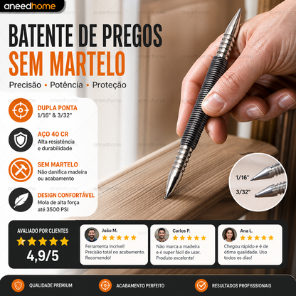 🔨 50% DE DESCONTO – Prego Sem Martelo | Fixação sem danos, fácil instalação & adeus às marteladas