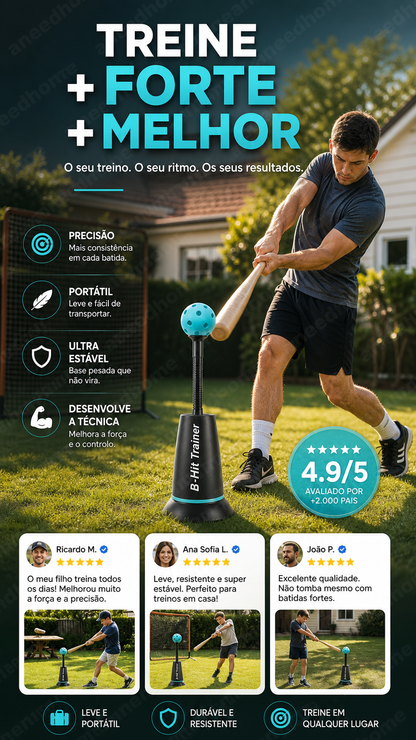 ⚾ 50% DE DESCONTO – Treinador de Ajustável para Rebatidas de Basebol | A ferramenta definitiva para treino, ajustável & eficaz