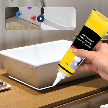 💥Multifunktionale wasserdichte weiße Dichtungsmasse mit Schaber