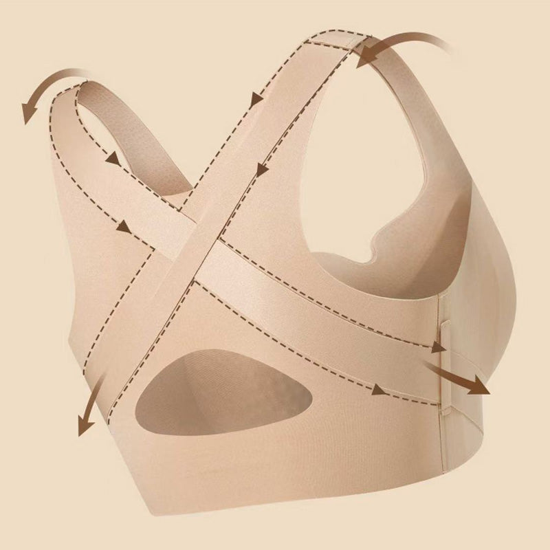 Sutiã de postura sem costura para mulheres com fecho frontal e suporte traseiro sem costura🎁