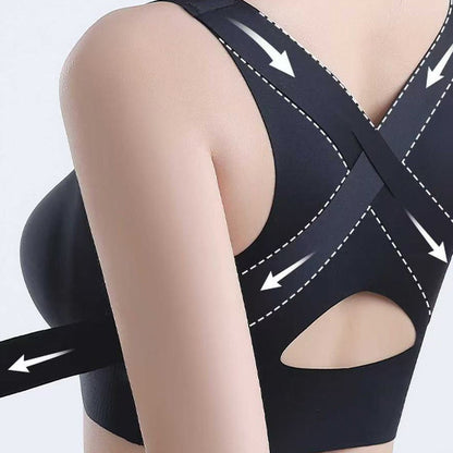 Sutiã de postura sem costura para mulheres com fecho frontal e suporte traseiro sem costura🎁
