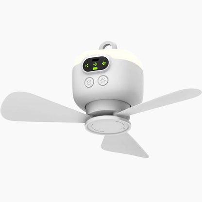 💡 50% DE DESCONTO – Ventilador de Teto com Luz LED Recarregável | Refresca, ilumina & portátil