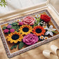 Absorbierende, rutschfeste, gestrickte Bodenmatte mit Blumenmuster für das Badezimmer