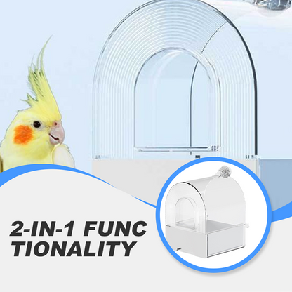 Zwei-in-Eins-Becken zum Baden und Füttern von Papageien