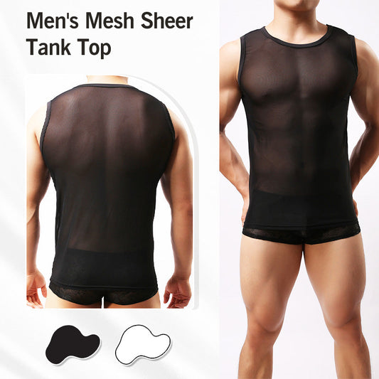 Durchsichtiges Mesh-Tank-Top für Männer