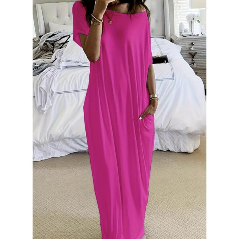 🔥 50% DE DESCONTO – Vestido Longo Solto com Estilo Limpo | Valoriza todas as silhuetas, confortável & elegante 👗👌
