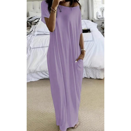 🔥 50% DE DESCONTO – Vestido Longo Solto com Estilo Limpo | Valoriza todas as silhuetas, confortável & elegante 👗👌