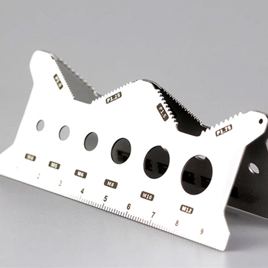 Dual-sided bolt measurement card (stainless steel)