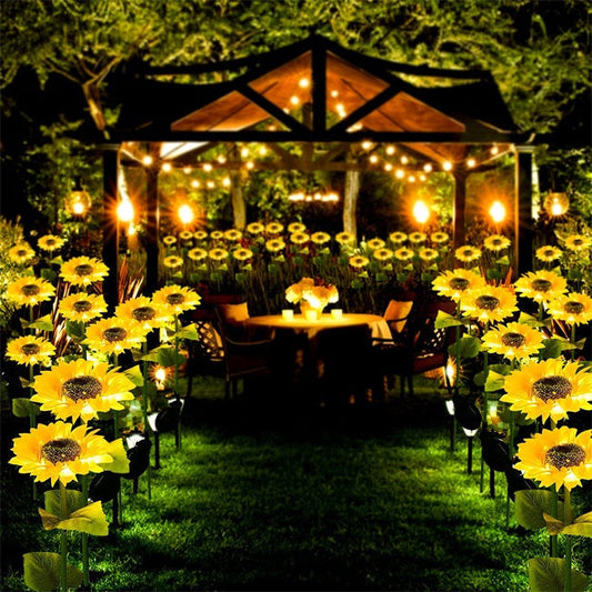 🌻PROMOÇÃO RELÂMPAGO COM 50% DE DESCONTO! Luzes solares em forma de girassol – Decoração luminosa para o jardim ✨🌿【Apresse-se】