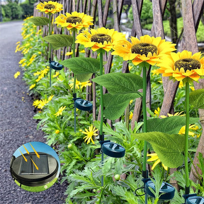🌻PROMOÇÃO RELÂMPAGO COM 50% DE DESCONTO! Luzes solares em forma de girassol – Decoração luminosa para o jardim ✨🌿【Apresse-se】
