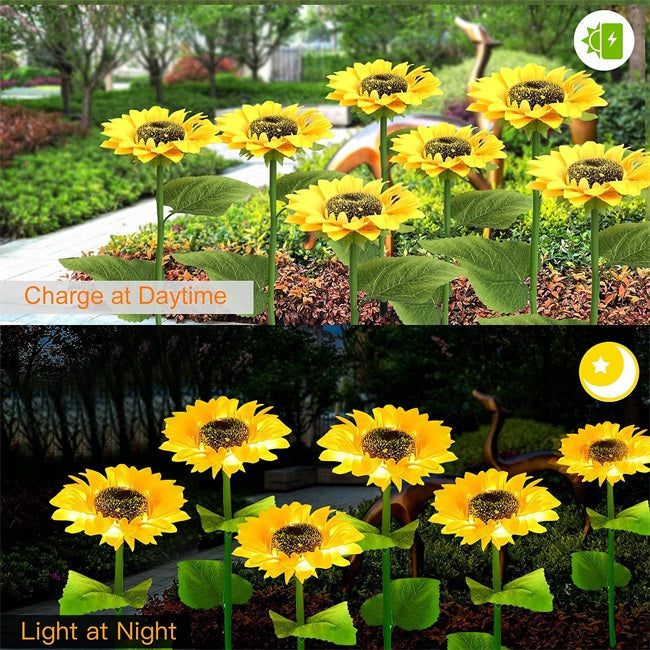 🌻PROMOÇÃO RELÂMPAGO COM 50% DE DESCONTO! Luzes solares em forma de girassol – Decoração luminosa para o jardim ✨🌿【Apresse-se】