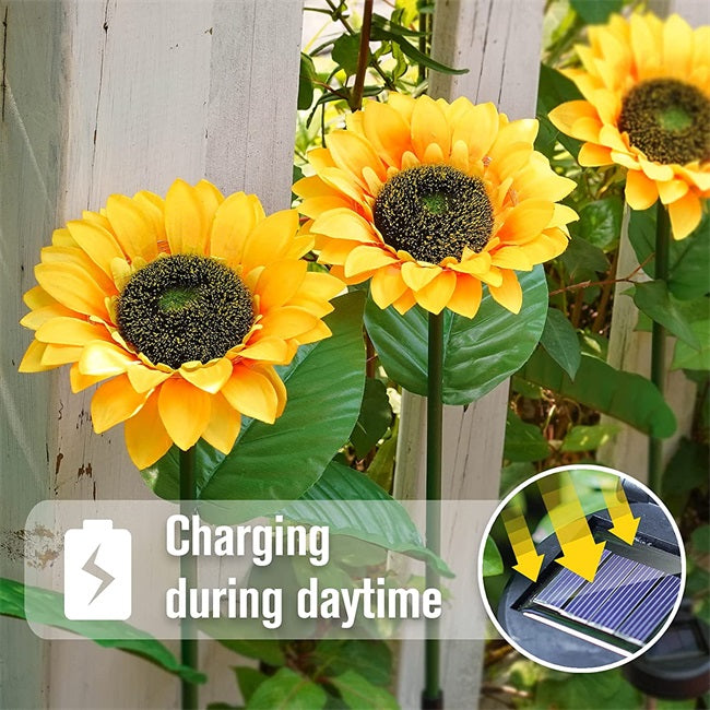 🌻PROMOÇÃO RELÂMPAGO COM 50% DE DESCONTO! Luzes solares em forma de girassol – Decoração luminosa para o jardim ✨🌿【Apresse-se】