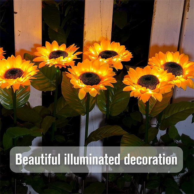 🌻PROMOÇÃO RELÂMPAGO COM 50% DE DESCONTO! Luzes solares em forma de girassol – Decoração luminosa para o jardim ✨🌿【Apresse-se】