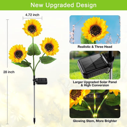 🌻PROMOÇÃO RELÂMPAGO COM 50% DE DESCONTO! Luzes solares em forma de girassol – Decoração luminosa para o jardim ✨🌿【Apresse-se】