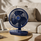 Tragbarer wiederaufladbarer Tischventilator mit oszillierender Funktion