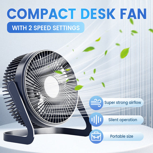 Kompakter Tischventilator mit 2 Geschwindigkeitsstufen
