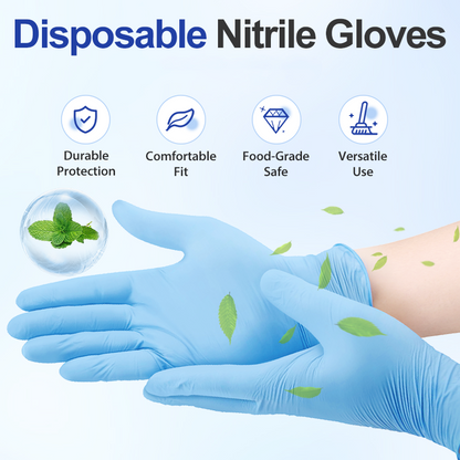 🔥Hot Sale 50% OFF⏳100PCS Food-Grade Disposable Nitrile Gloves