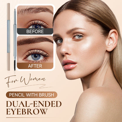 Doppelseitiger Augenbrauenstift mit Bürste für Frauen