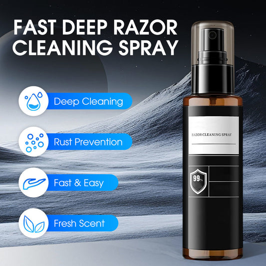 💥 COMPRE 2 E GANHE 1 GRÁTIS! 🔥 Spray de limpeza profunda para lâminas de barbear – Indispensável para todos os homens em 2026 🎁✨