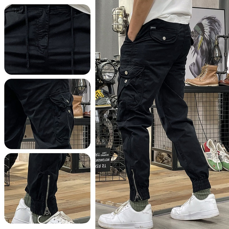 👖 50% DE DESCONTO – Calças Cargo com Elástico e Cordão | Vários bolsos, confortáveis & ideais para o outono 🍃