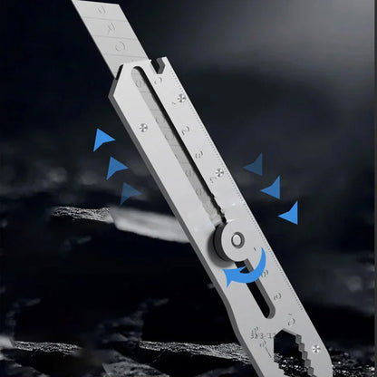 🔧 50% DE DESCONTO🔥 – Navalha multiusos com lâmina destacável | Raspador, régua, chave inglesa e abridor de garrafas – Tudo em uma ferramenta compacta