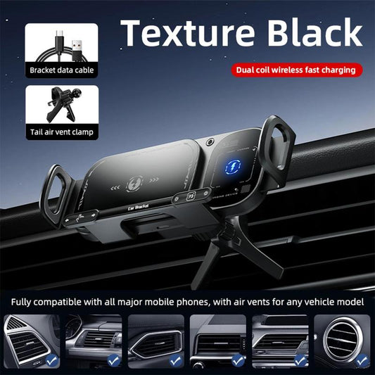 ⚡15W kabelloses Schnellladekfz - Autohalterung für faltbare und normale Smartphones 📱