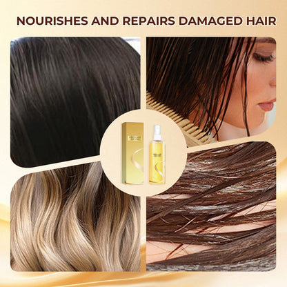 🔥 50% DE DESCONTO – Spray Leave-In de Óleo para Cabelo | Brilho duradouro, controle do frizz & cabelos macios e saudáveis 💖✨