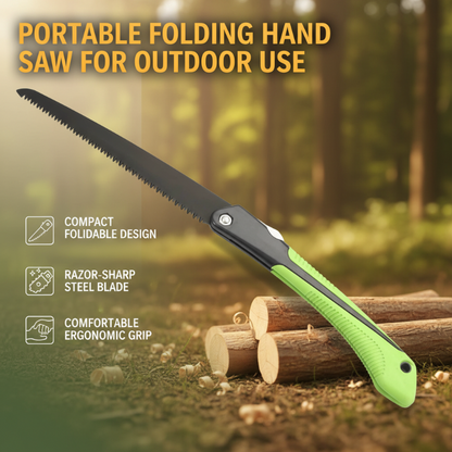 Ergonomische Klappsäge mit Klinge aus legiertem Stahl