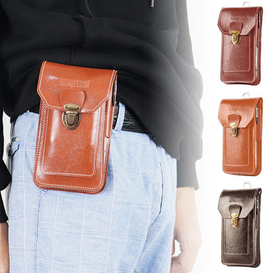 Tolles Geschenk! Große Ledertasche für Handys für Herren