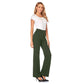 Damen-Hose mit hoher Taille, Stretch und Bootcut-Schnitt
