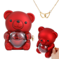 💝 50% RABATT! 🌹 Niedliches Teddybär-Set mit konservierter Rose – Komplettset (Halskette, Ewige Rose, Bär), Einzigartiges Geschenk & Romantisch 🧸