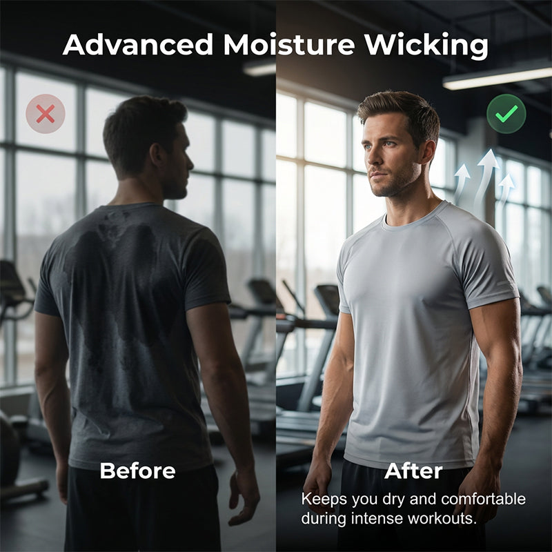 👕 50% DE DESCONTO – Camisola de Secagem Rápida para Homem | Performance, confortável & ideal para desporto 🔥