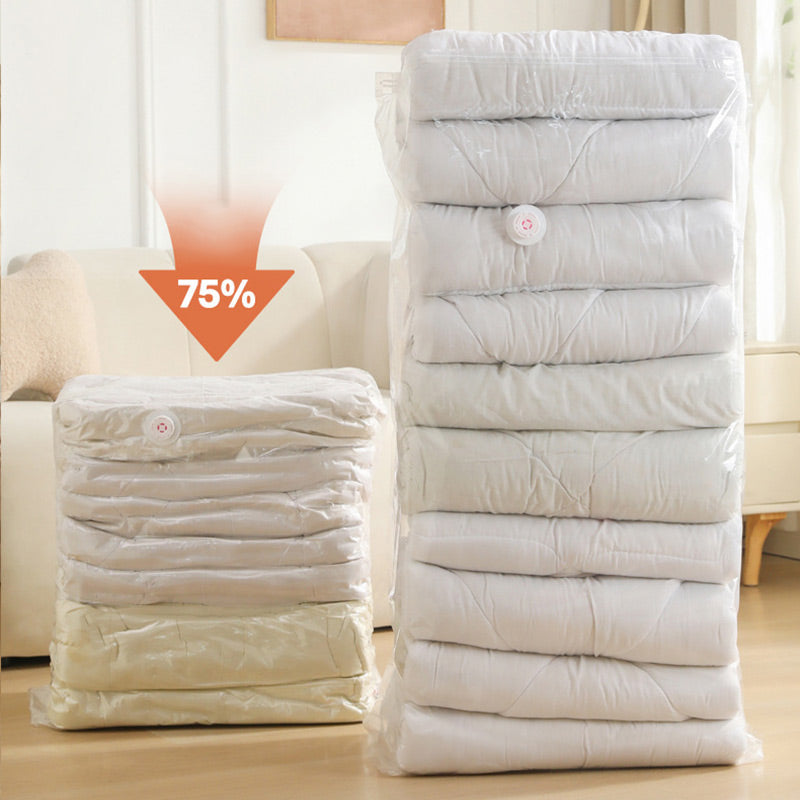 🧳 50% DE DESCONTO – Saco de Armazenamento a Vácuo Extra Grande | Compressão manual, economiza espaço & ideal para roupas e roupa de cama 🧺✨
